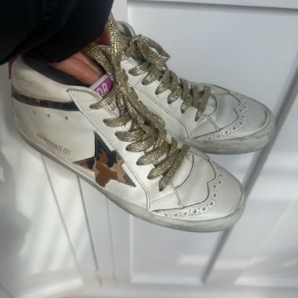 Golden goose White Sneakers with Camouflage and Pink Accents. Like new  size 37 - Picture 6 of 6